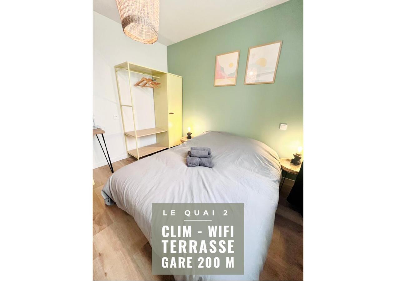 Apartament Le Quai 2 - Studio Neuf Calme Terrasse - Clim - Wifi - Gare A 200M Agen Zewnętrze zdjęcie